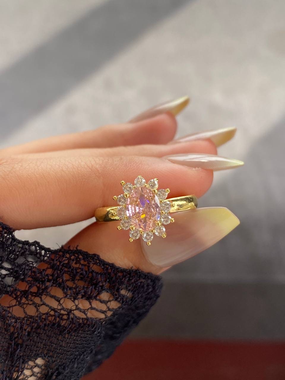 خاتم جولد بليتد شيك اوى 🥰🥰 فرى سايز 🥰🥰