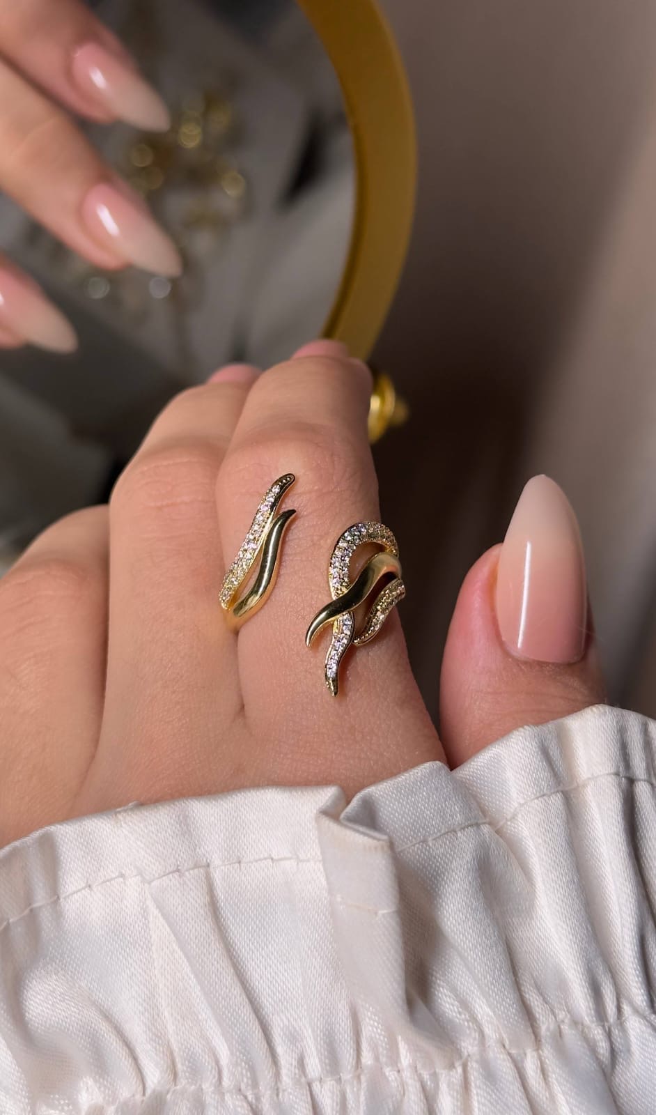 خاتم جولد بليتد شيك اوى dt9 🥰🥰 فرى سايز 🥰🥰